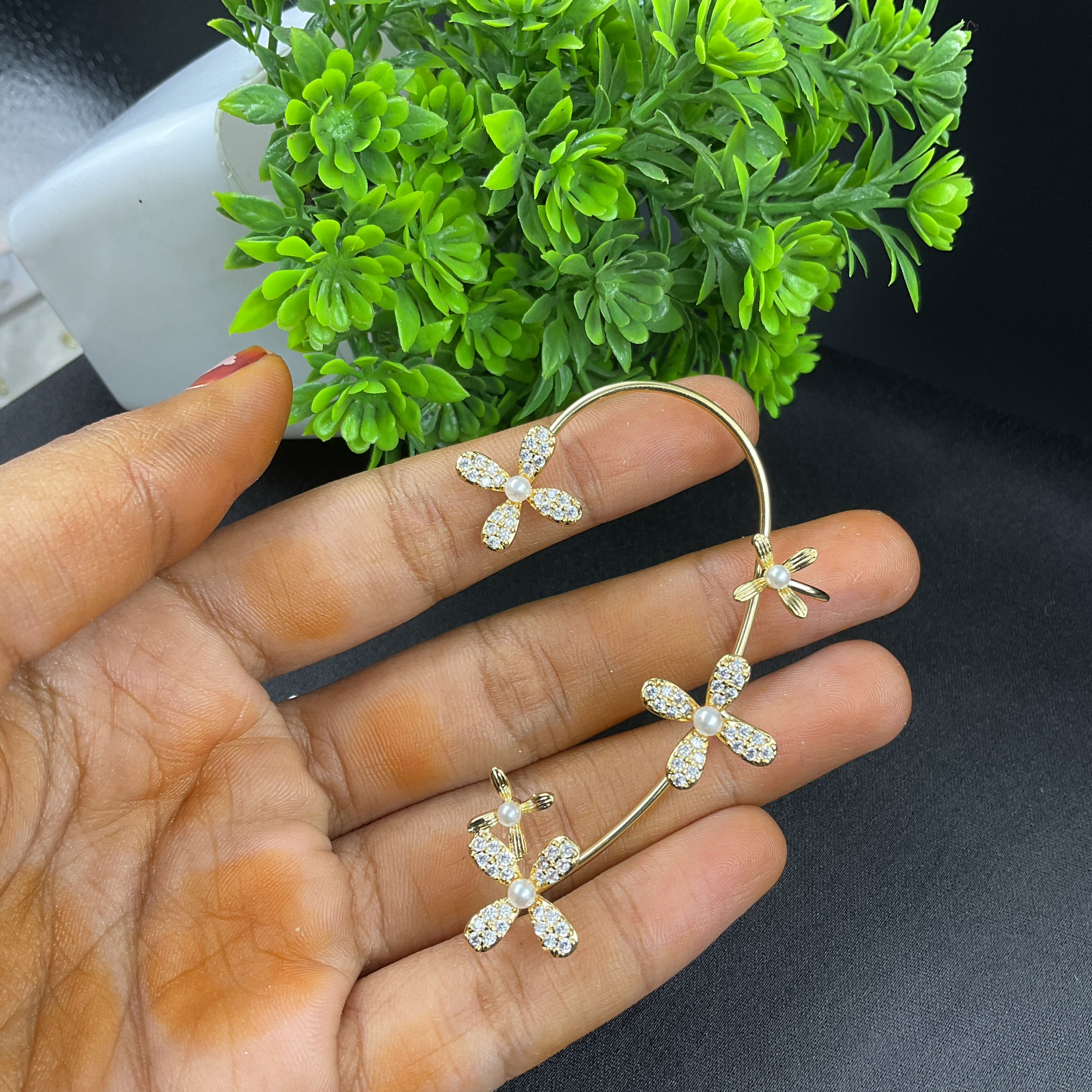 Floral Ear Cuff