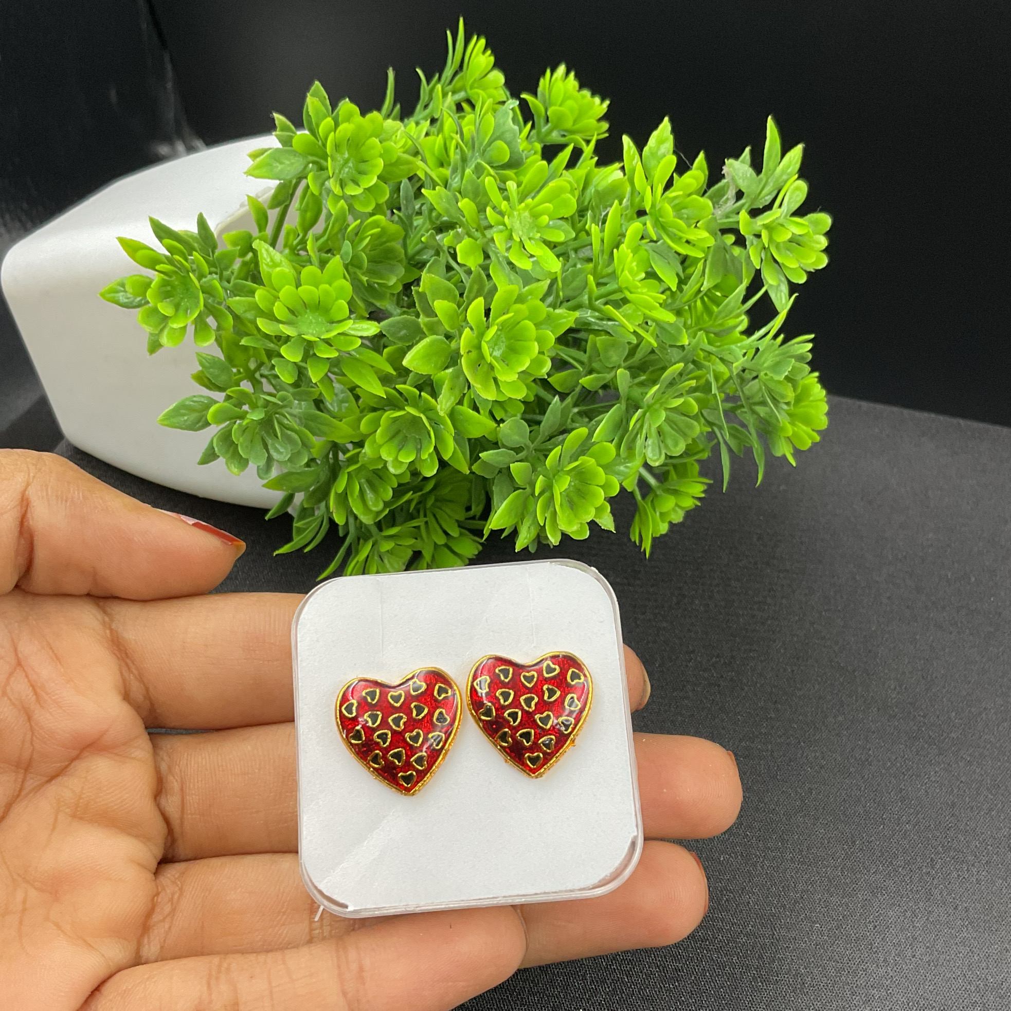 heart big earring color
